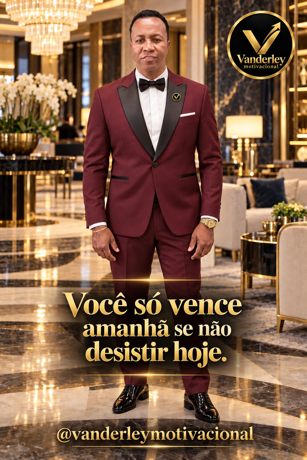 Vanderley com blazer branco